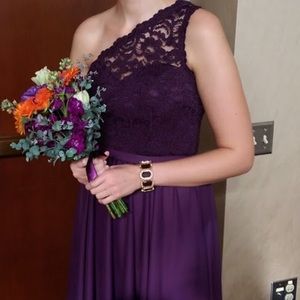 Purple Knee-length dress